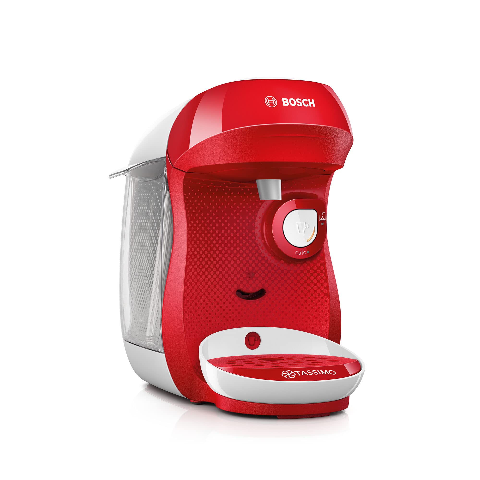 Elario Machine à Café Tassimo Happy, tas1006, OneTouch, Rouge & blanc